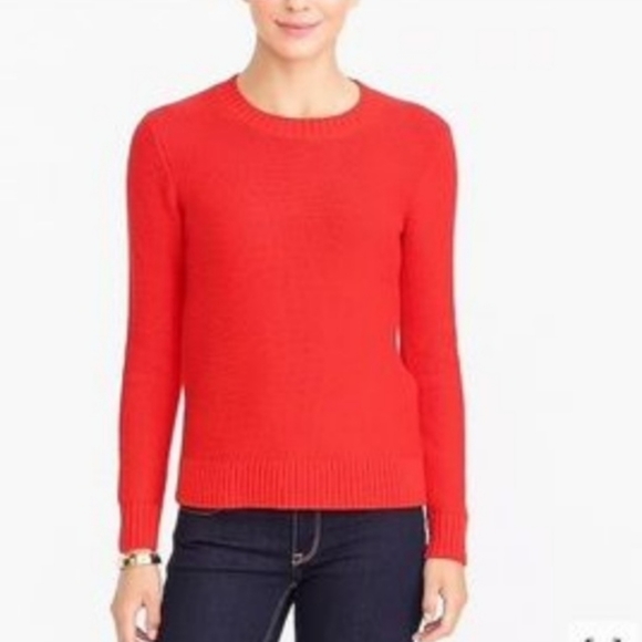 J. Crew Sweaters - J. Crew Factory Red Crew Neck Sweater - S